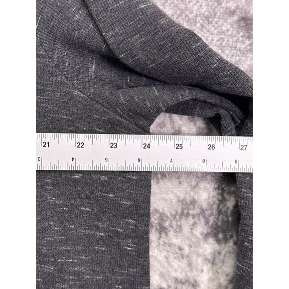 J Jill Tunic Top XL Womens Gray Thermal Embroidered Pullover Split Neck - Picture 4 of 8